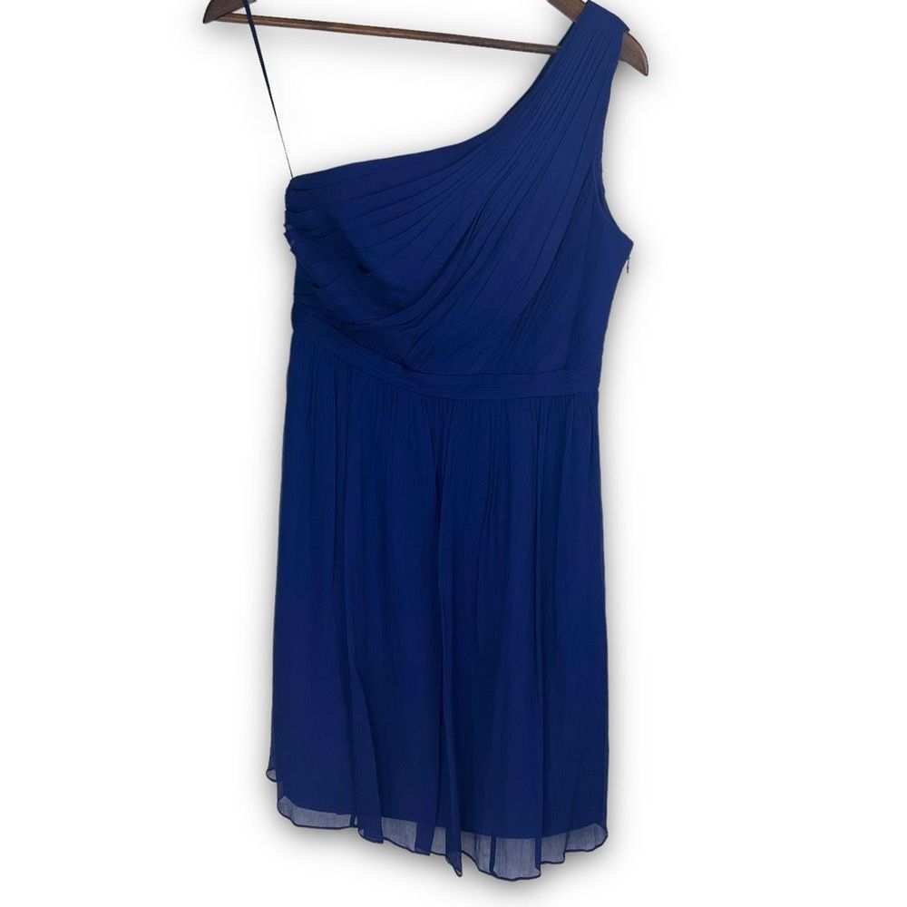 J. Crew Factory One-Shoulder Royal Blue Mini Dress